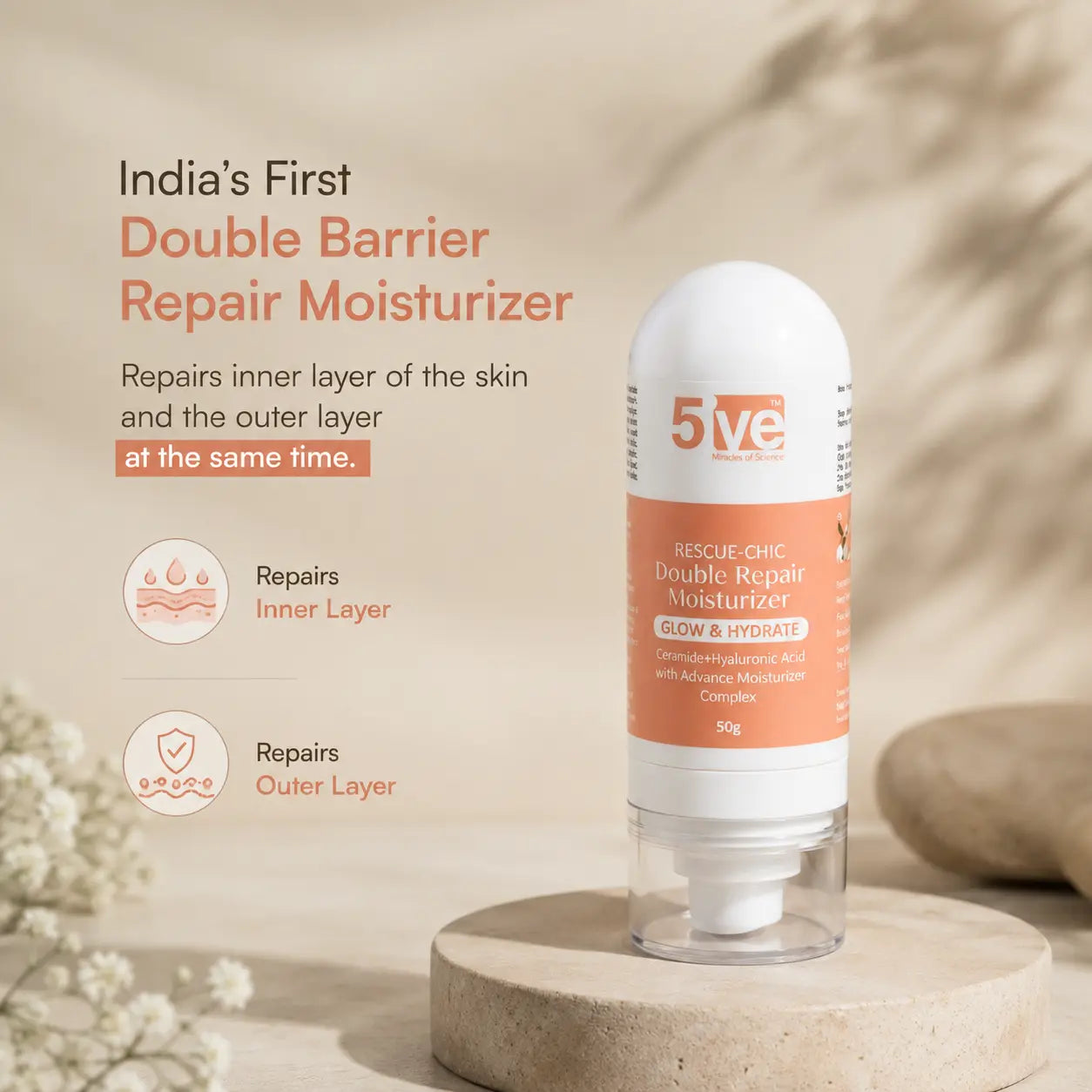 Rescue Chic Double Repair Moisturizer for Face - 50g