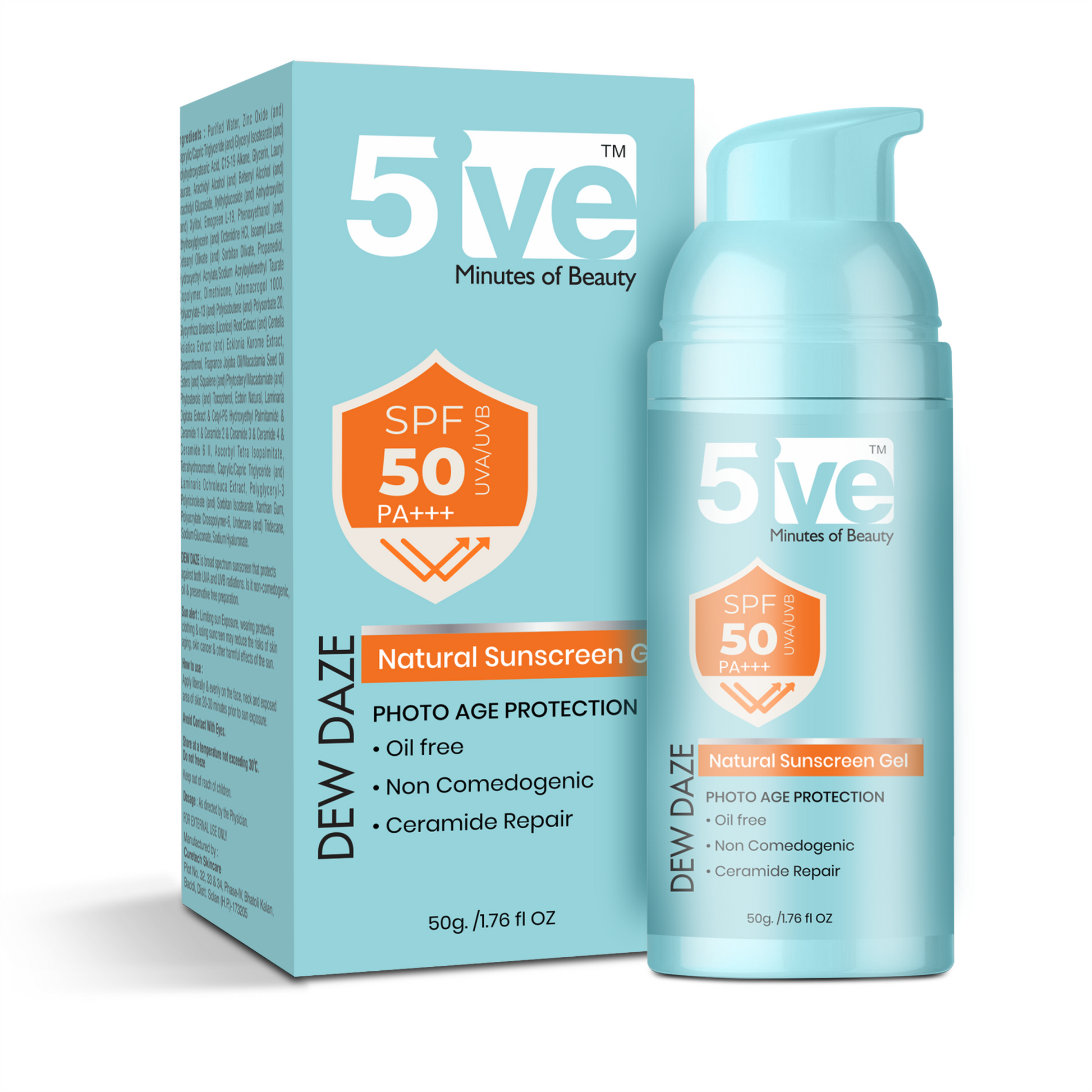 Dew Daze Sunscreen SPF 50 PA+++Gel - 50 ml