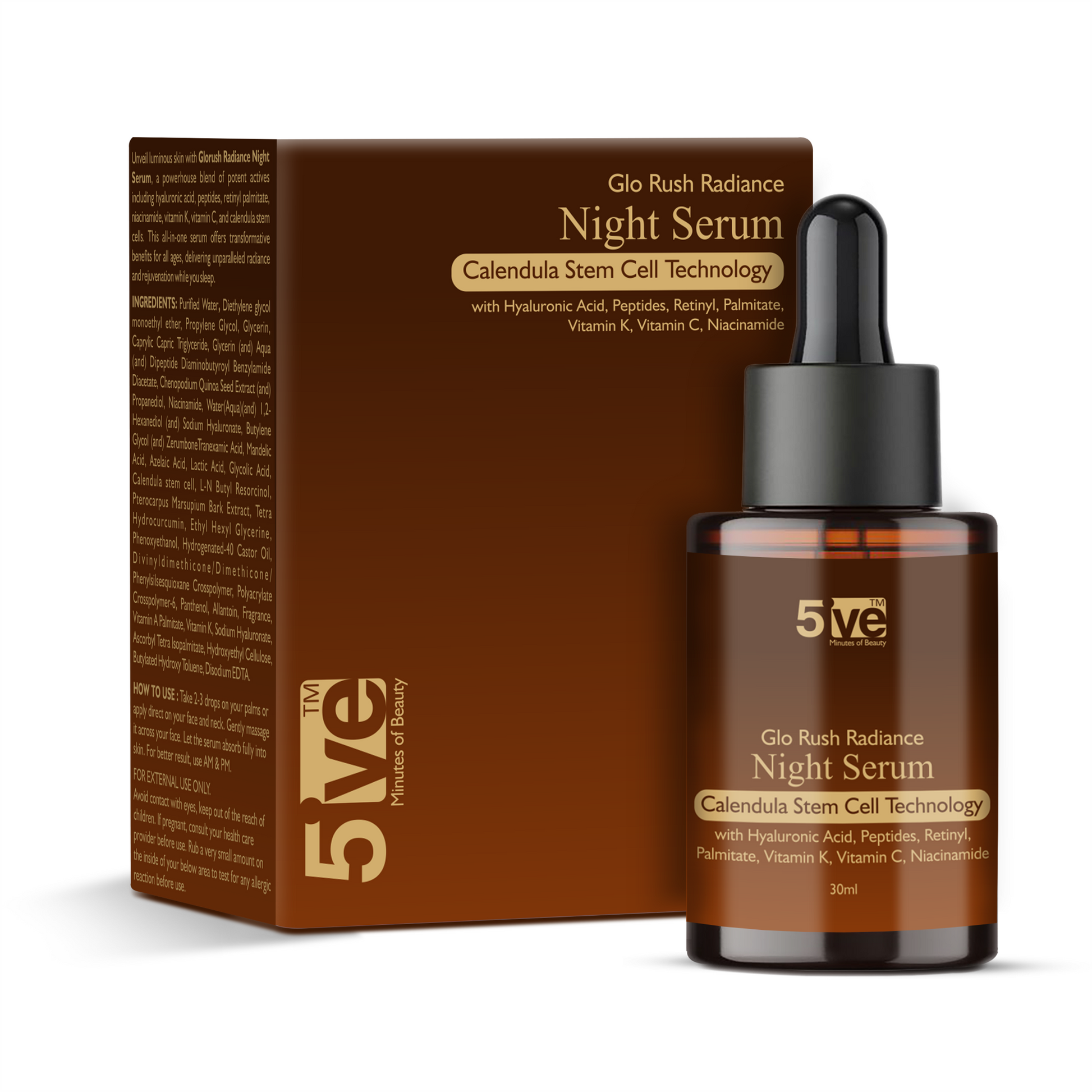 Glorush Radiance Night Serum for Face - 30ml