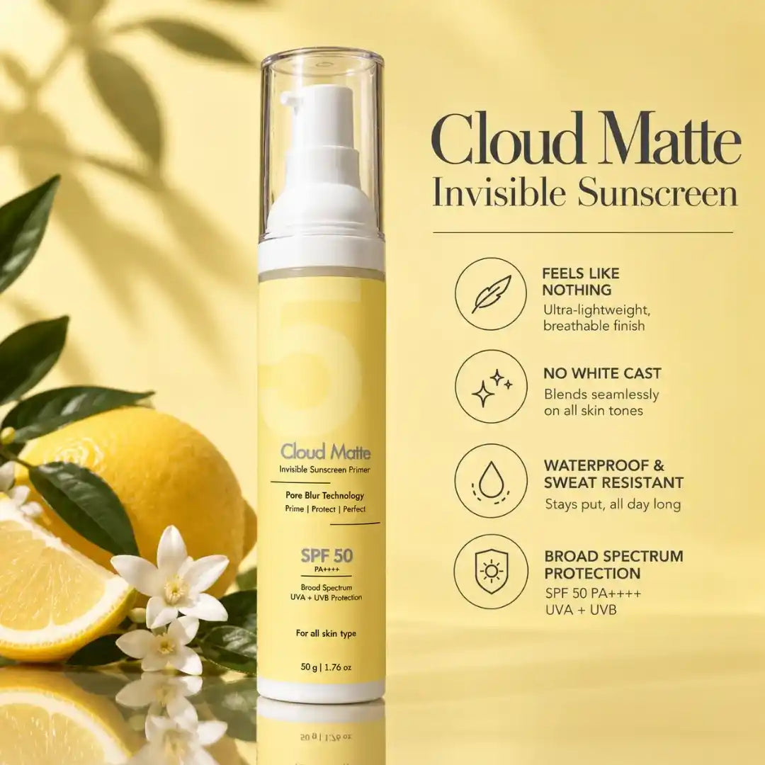 Cloud Matte Invisible Sunscreen Primer SPF 50 PA+++ - 50g