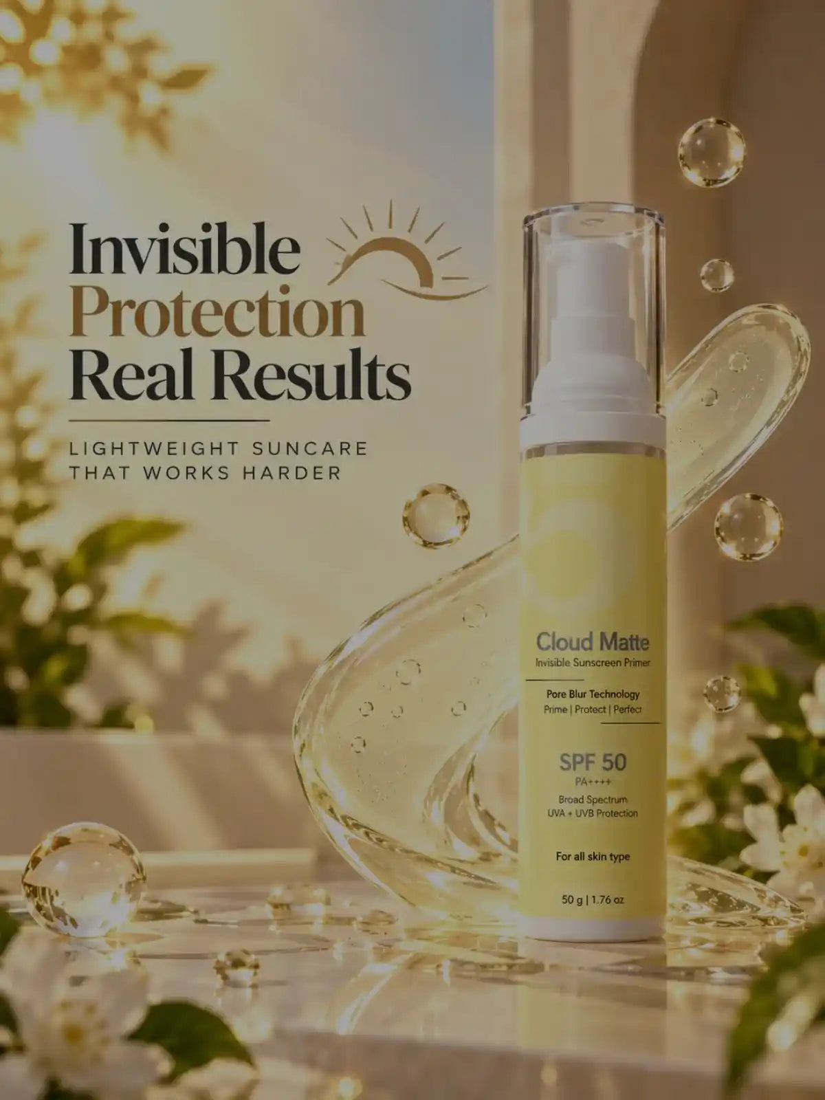 Cloud Matte Invisible Sunscreen Primer SPF 50 PA+++ - 50g
