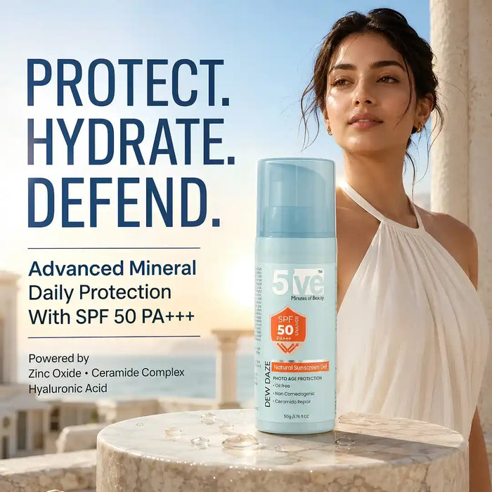 Dew Daze Sunscreen SPF 50 PA+++Gel - 50 ml