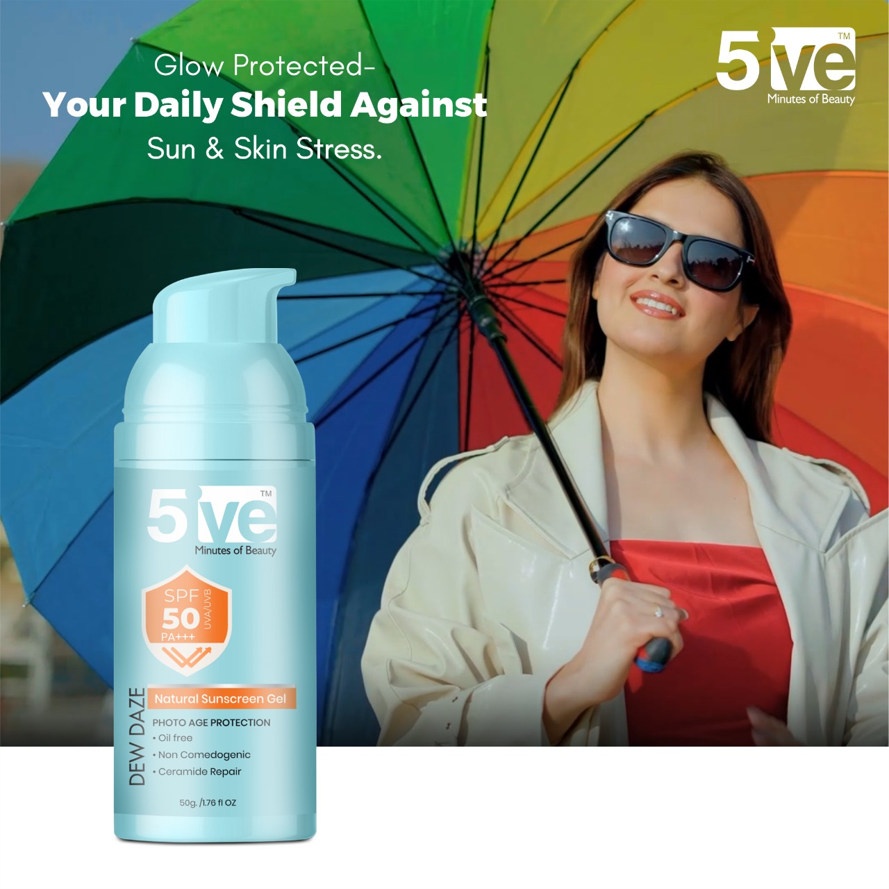 5ive Dewdaze Sunscreen gel spf 50pa +++ 50g